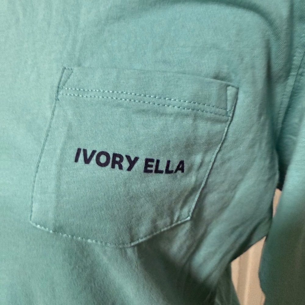 New Ivory Ella Aqua Blue Paisley Floral Elephant long sleeve Small women's shirt - Picture 3 of 8